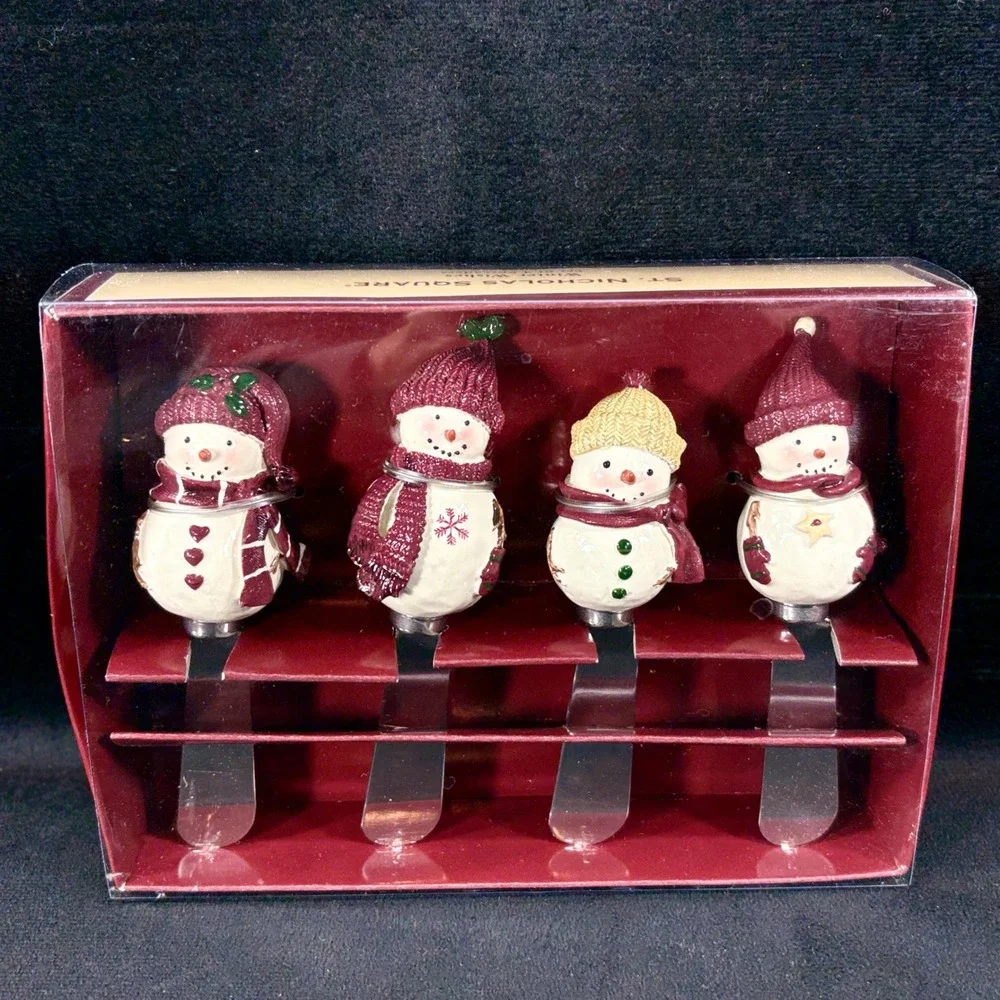 St Nicholas Square Snowman Spreaders (4) Coasters (4) Winter Wishes‎ Christmas